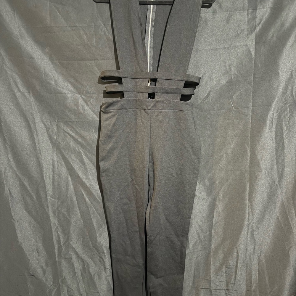 Fashion Nova Gray Jumpsuit with Minimalist Design